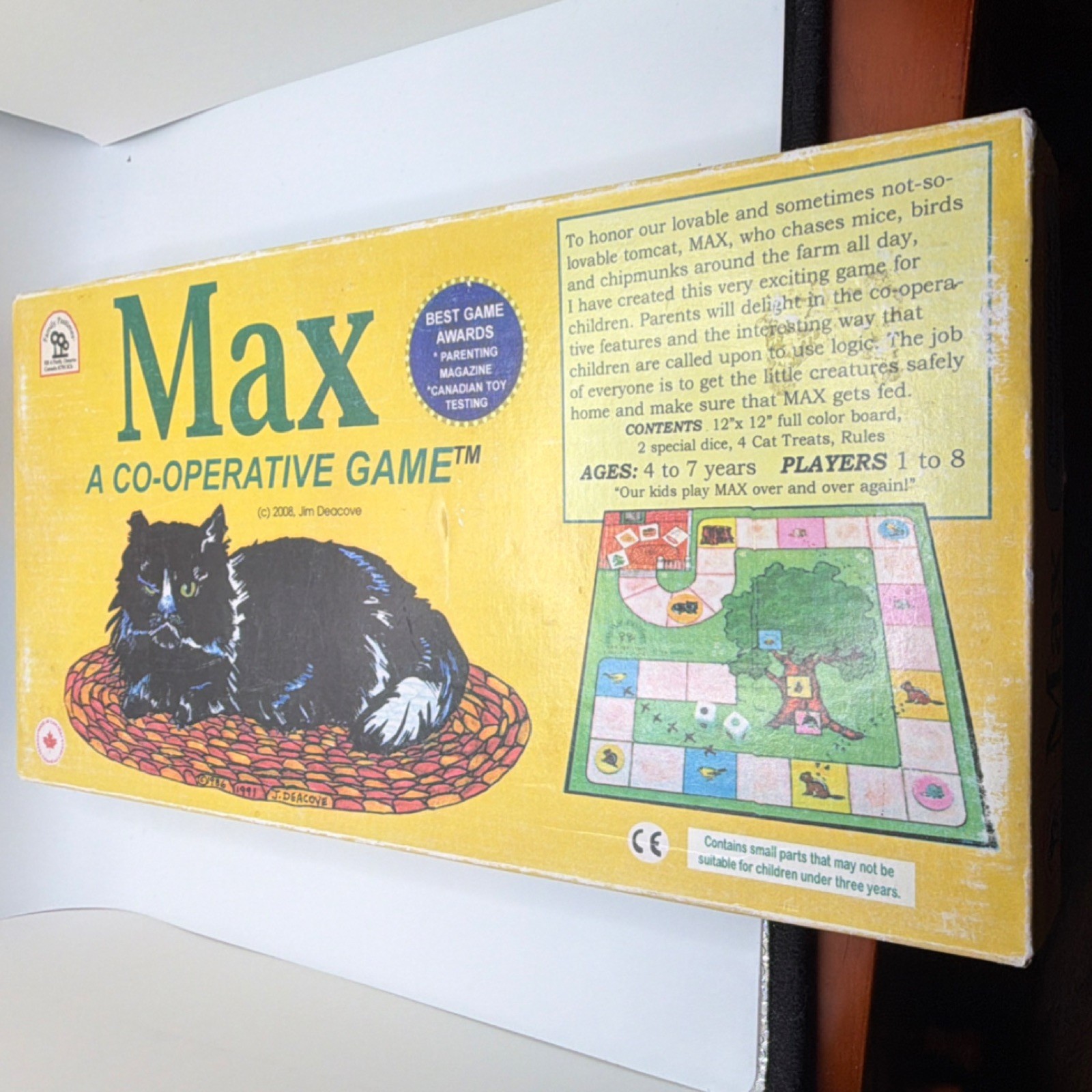 Family Pastimes Max A Co-Operative Game Board Game Animals Ages 4-7 1-8 players