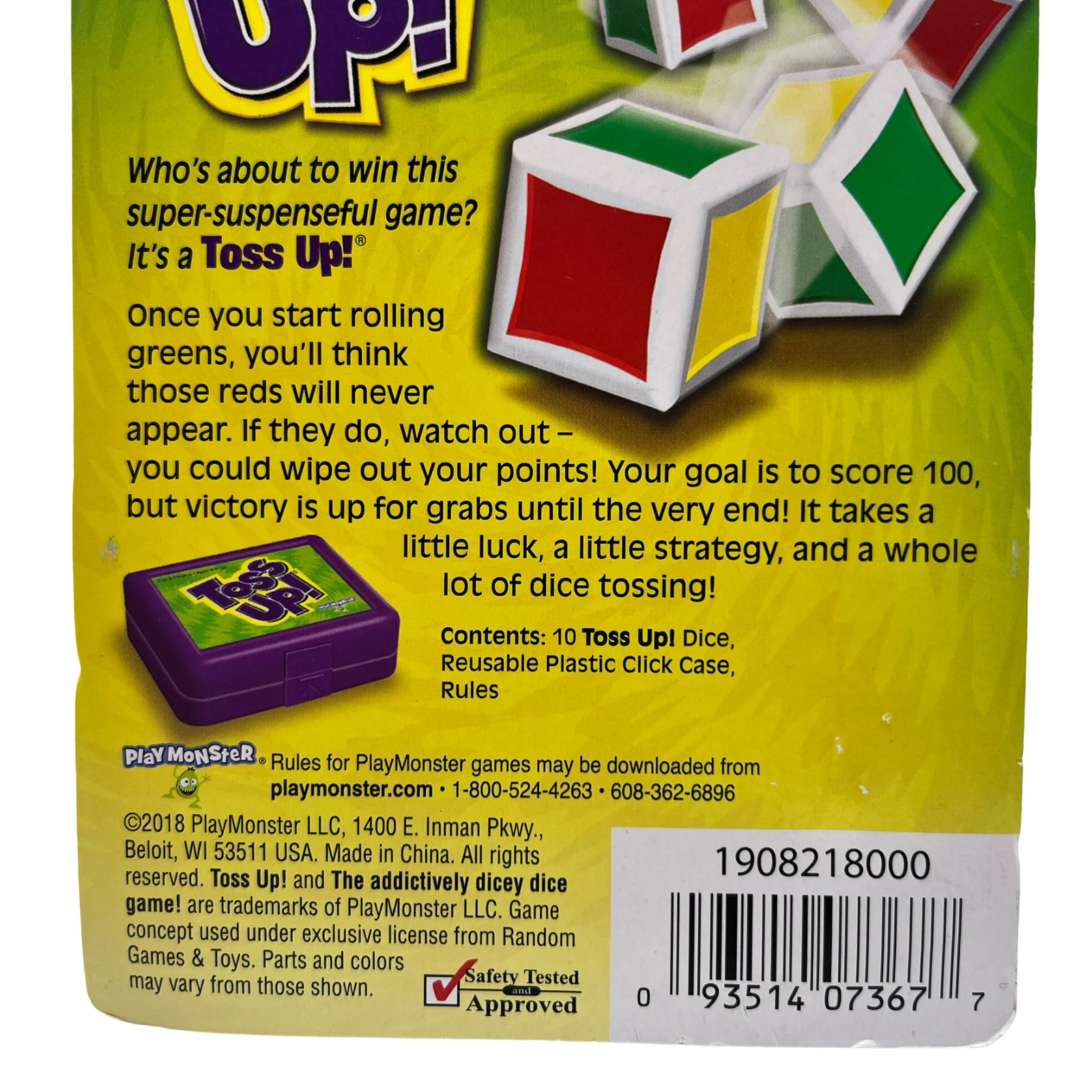 Toss Up! The Addictively Dicey Dice Game PlayMonster 2018 New Sealed