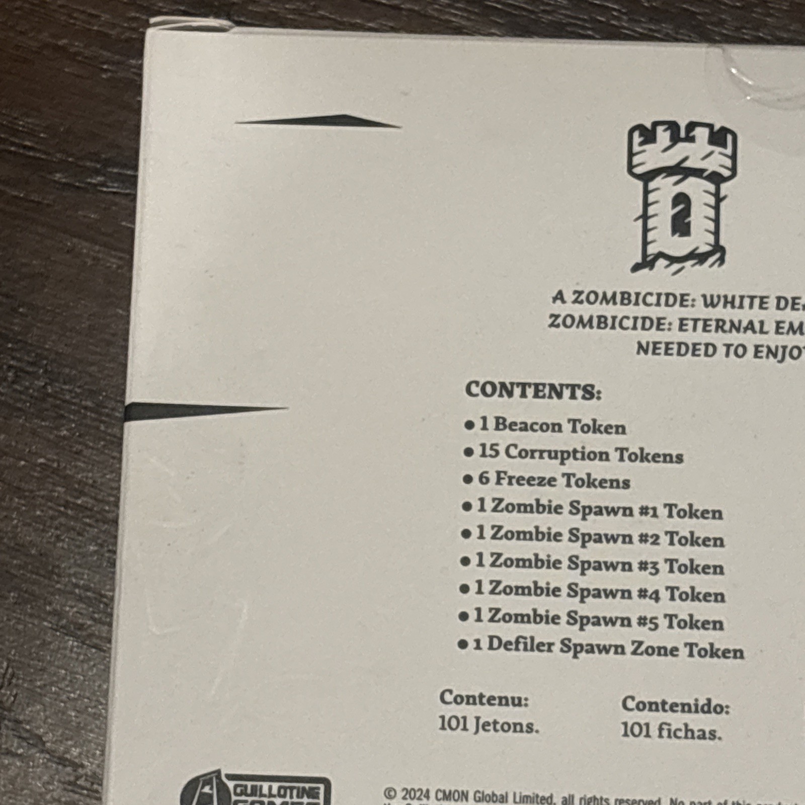 Zombicide White Death Plastic Tokens Pack Kickstarted Exclusive NEW Free Shippin
