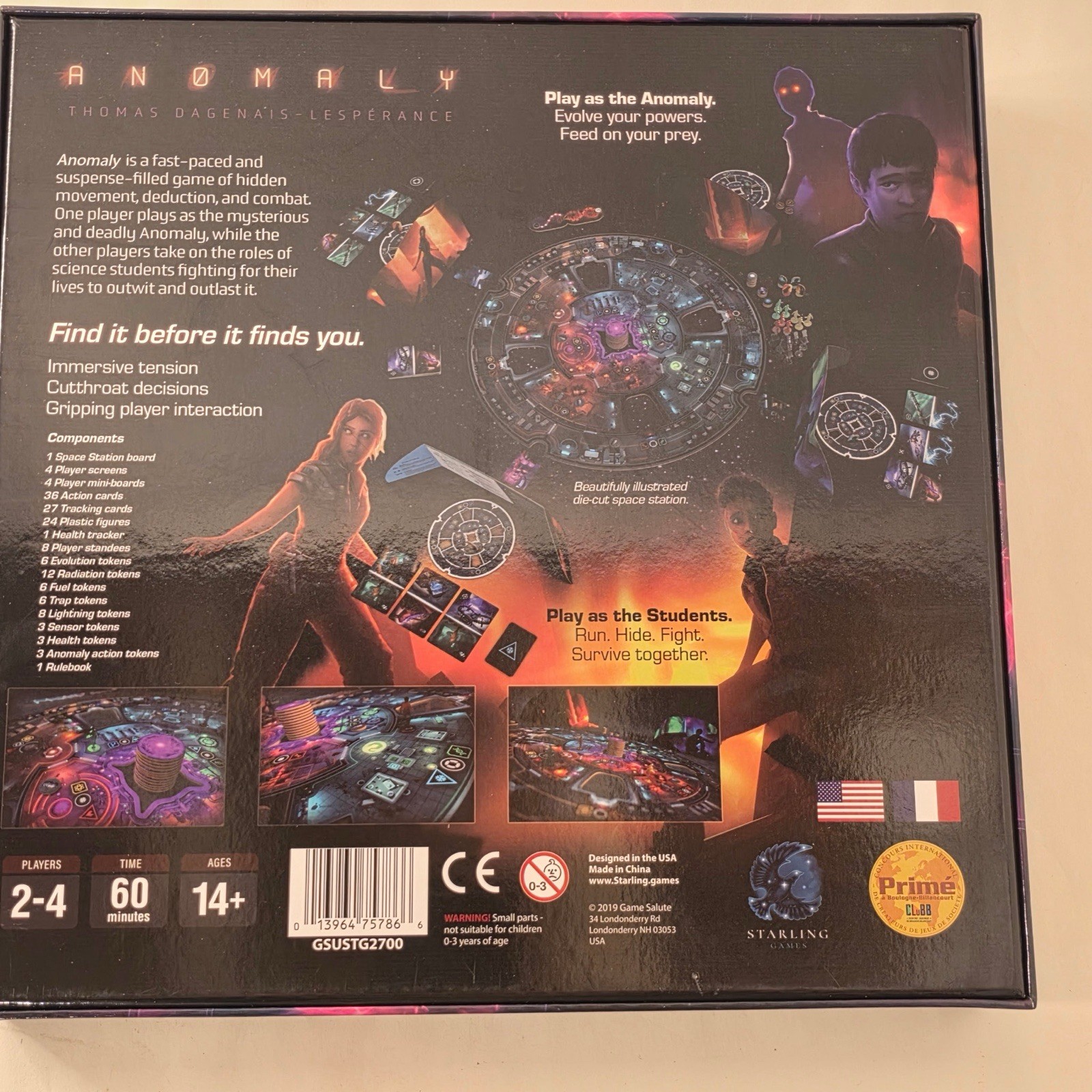 Anomaly Board Game Open Box Never Played Unpunched