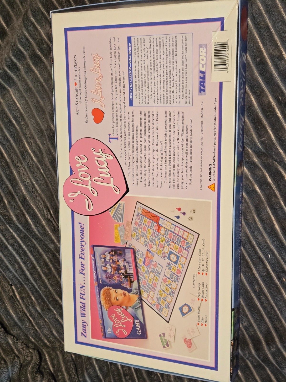 Vintage The “I Love Lucy” Board Game, 1990, Talicor, Inc. 100% COMPLETE