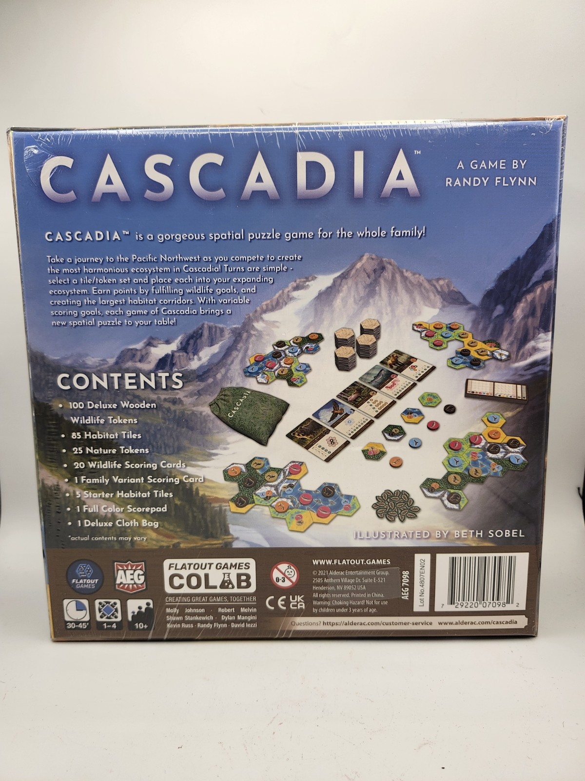 Cascadia Board Game Pacific Northwest New Sealed Beth Sobel Alderac Flatout Game