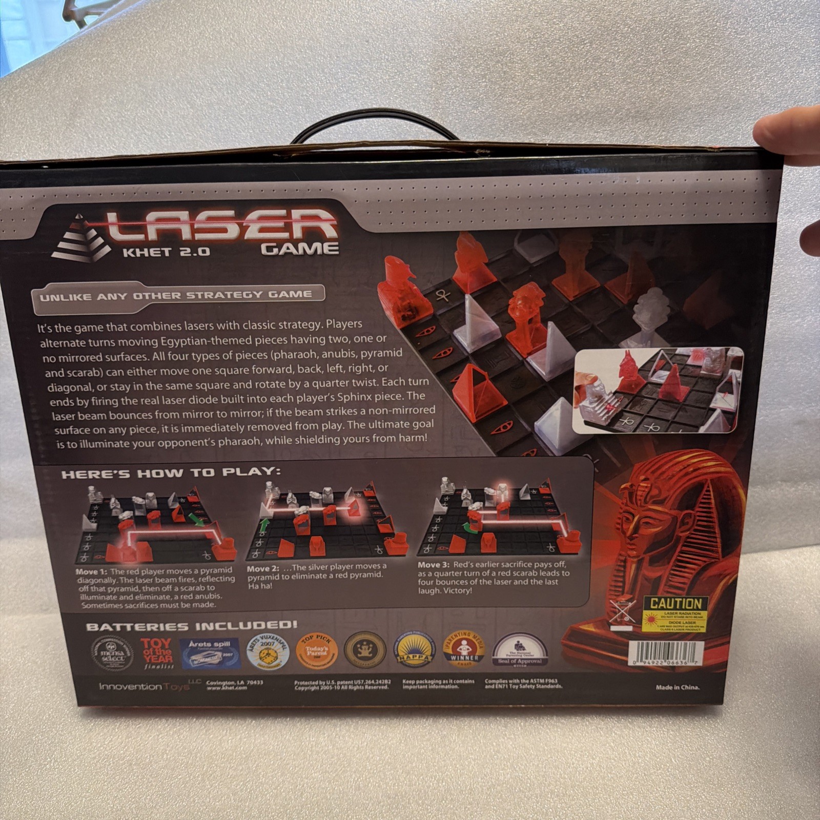 Laser Game Khet 2.0 Strategy 2010 Innovention Toys ~TESTED~ Complete. READ.