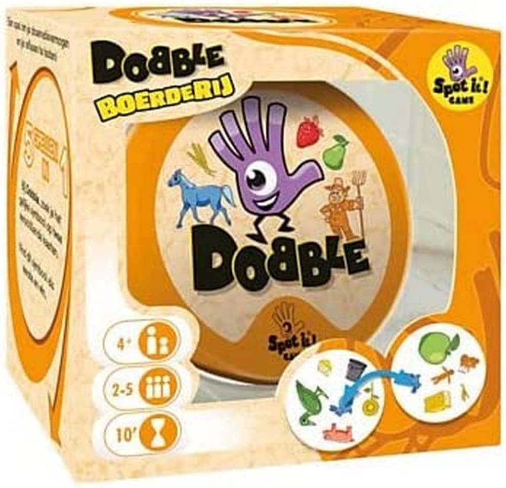 Dobble Boerderij – Kaartspel – 5 spelletjes in 1
