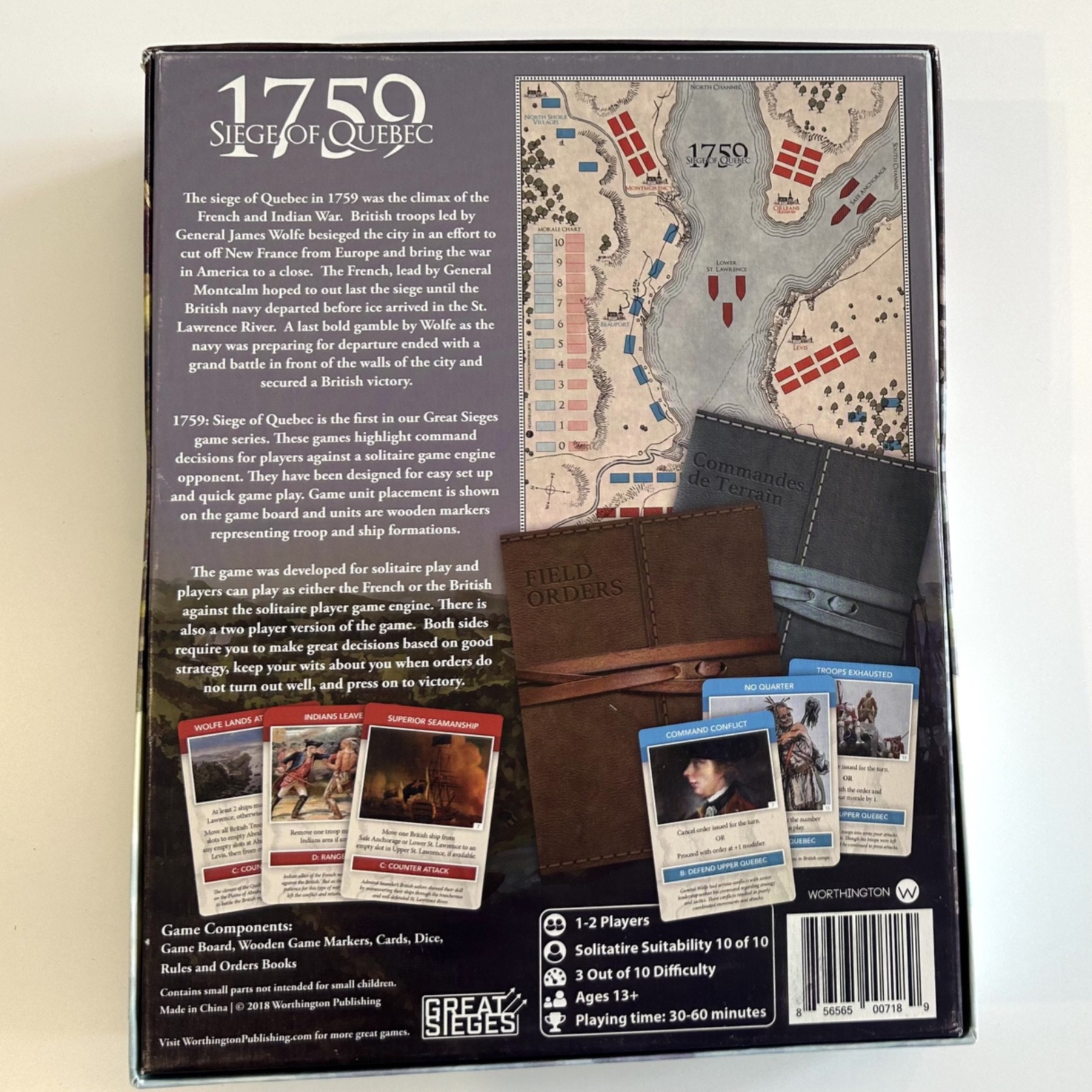 Worthington 1759: Siege of Quebec 1E; Mint, Complete, Unplayed