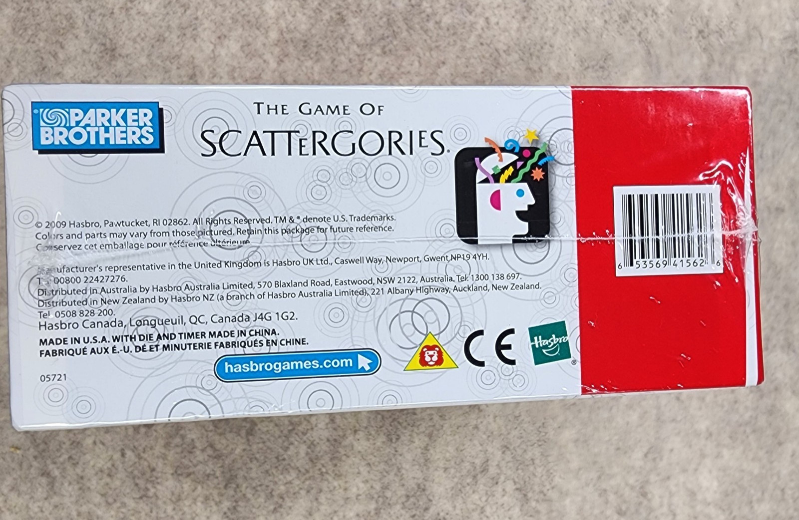 The Game of Scattergories 2009 Parker Brothers Brand New Sealed Complete Hasbro
