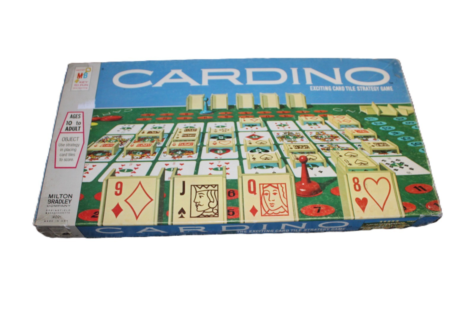 Vintage 1970 Milton Bradley CARDINO Exciting Card Tile Strategy Game! COMPLETE!