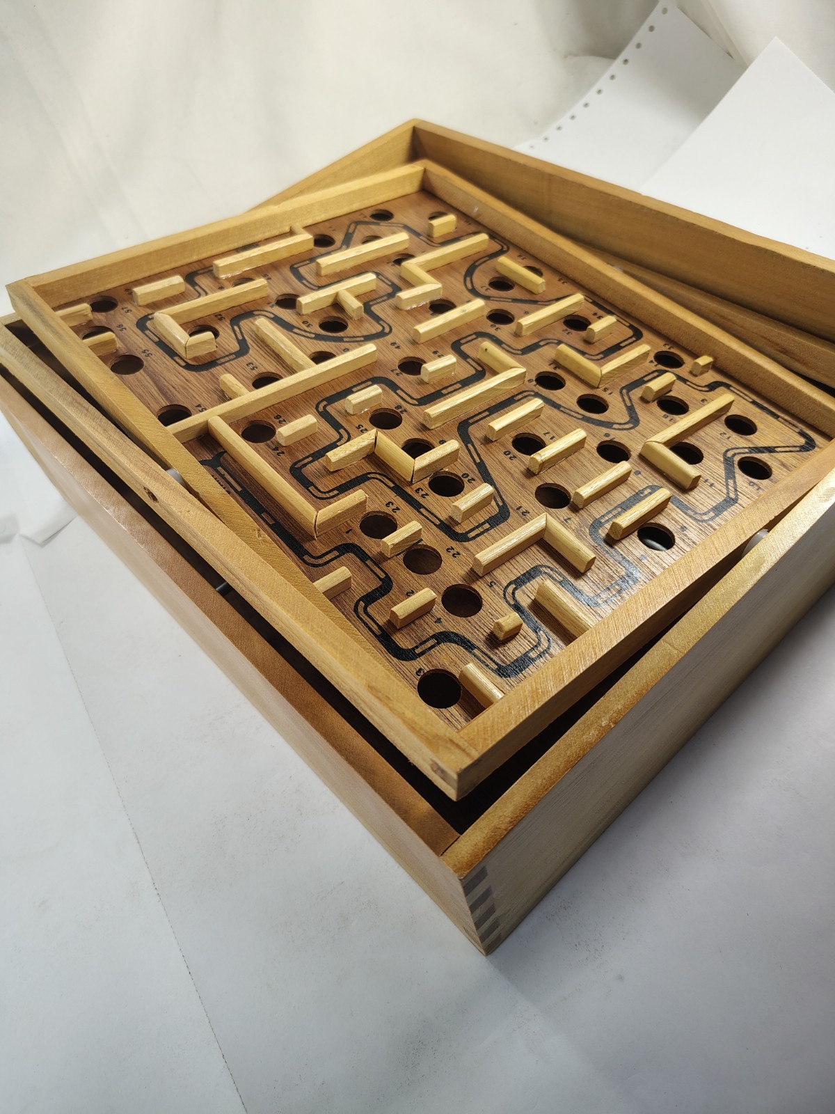Vintage 1990’s Labyrinth Premiere Edition – Wooden Marble Game by Cardinal