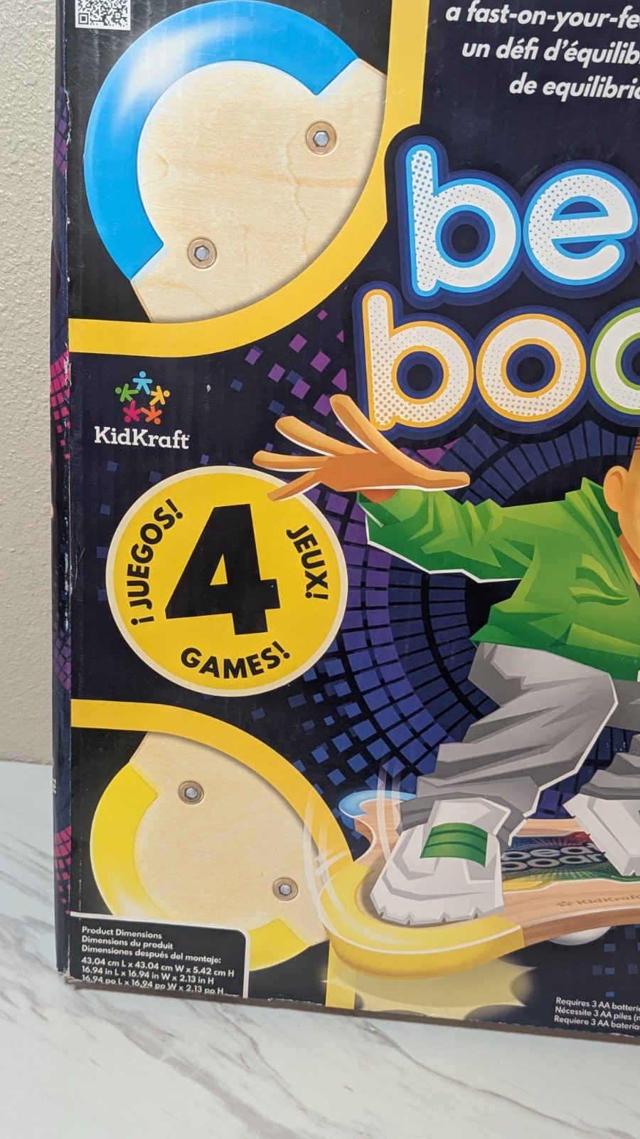 KidKraft Beat Board 4 Games 5+ Solo Mission Head to Head DJ Balance Challenge