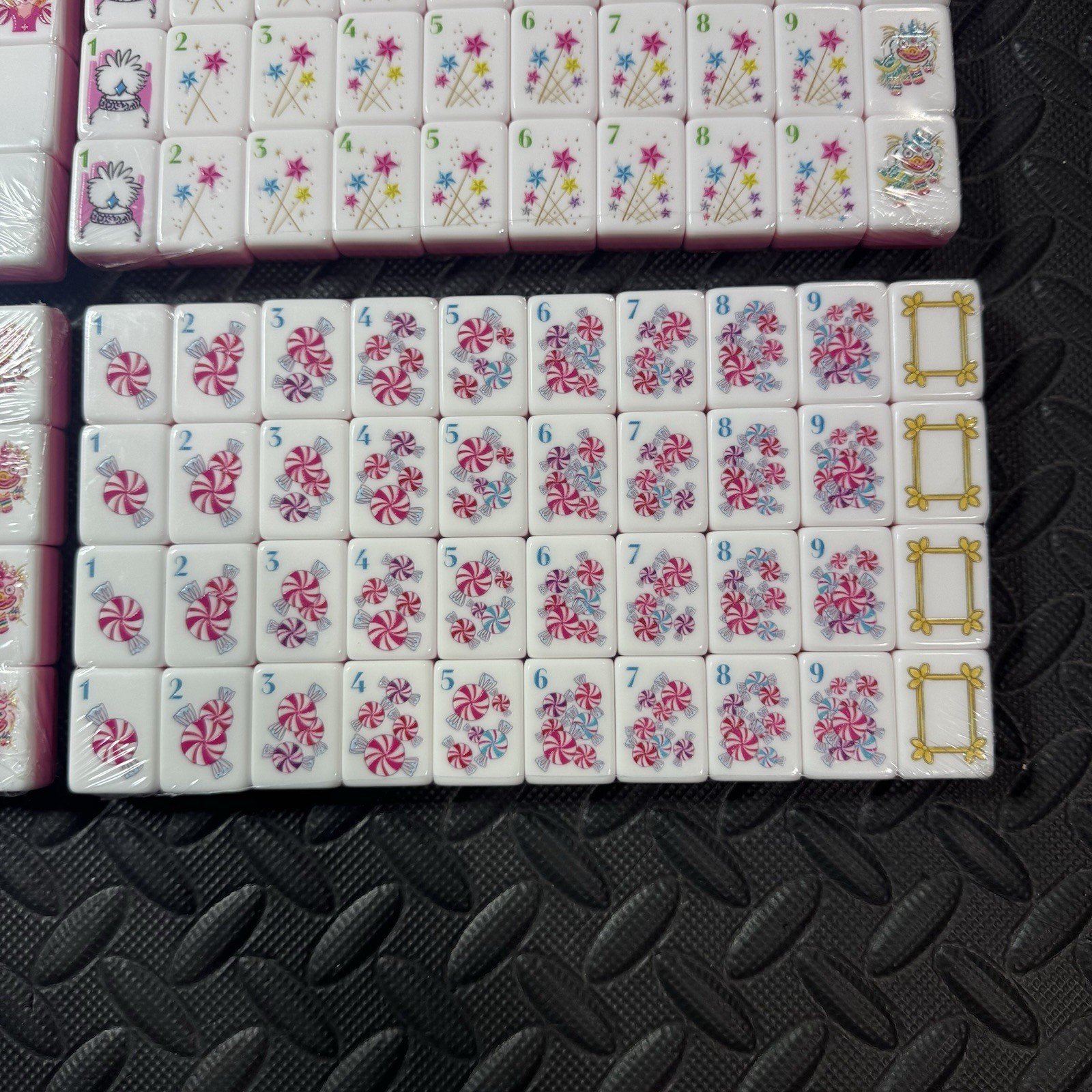 MAHJONG TILE SET PINK / Glitterville Ships from USA