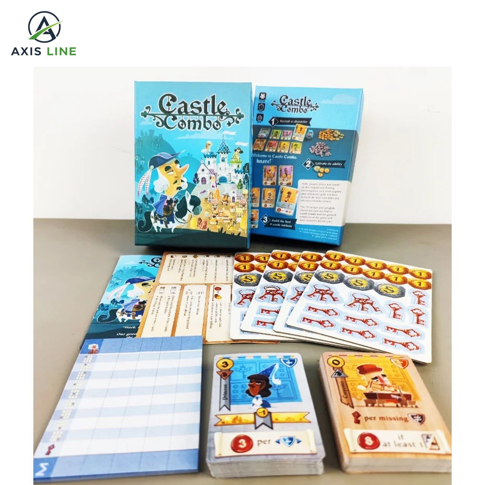 Castle Combo Board Game 2-5 Players English Version Strategy Game for Party/Fami