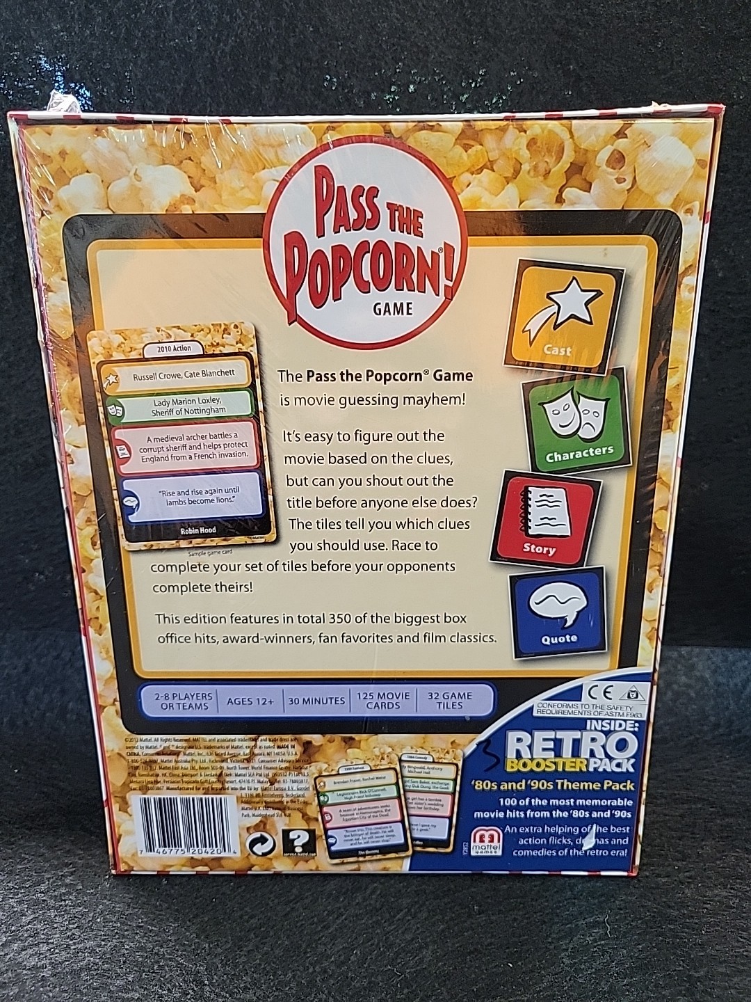 Mattel Games PASS THE POPCORN Game new sealed Kmart Tag