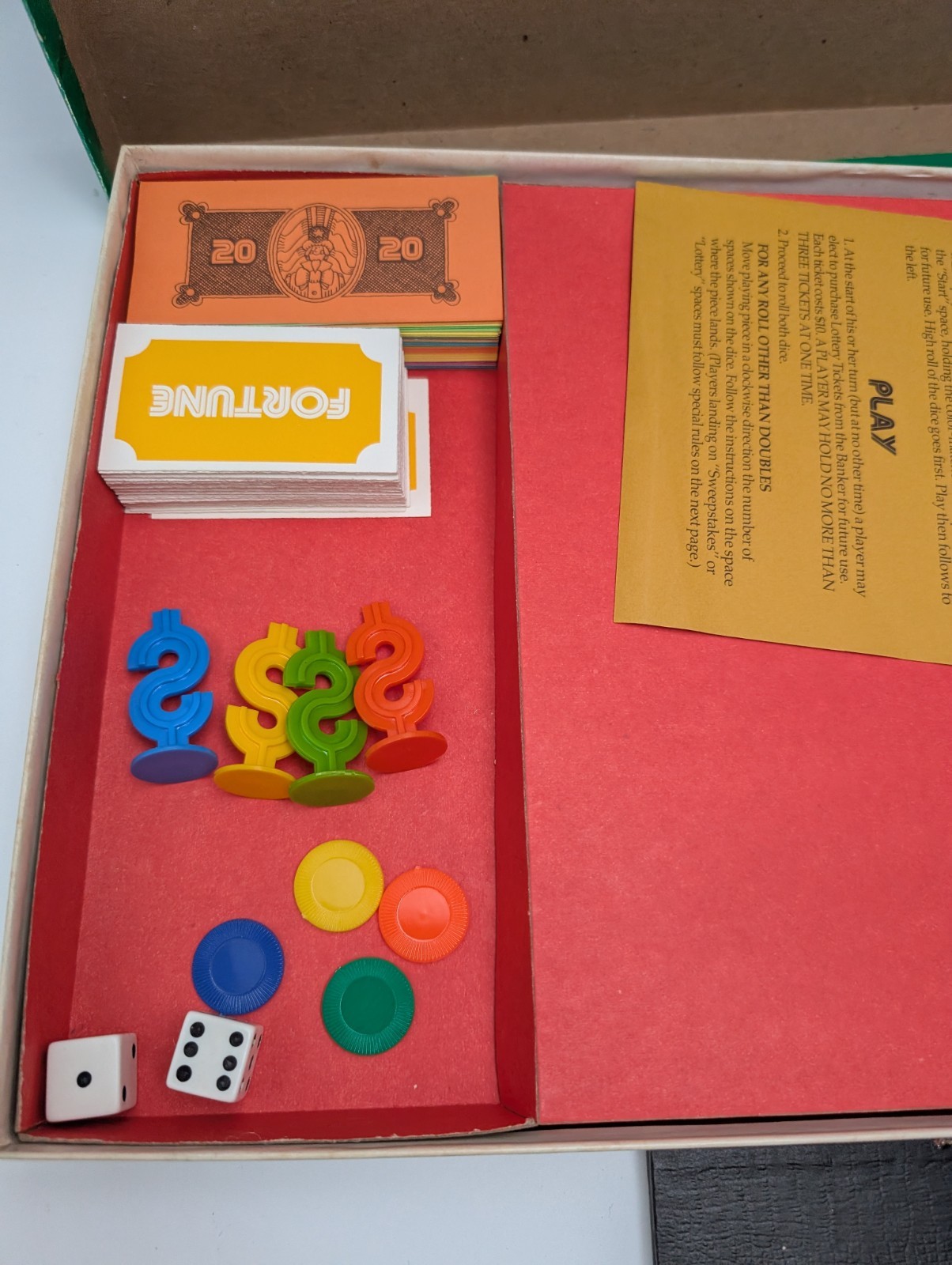 VINTAGE Gambler COMPLETE Parker Brothers 1977 Classic Game of Chance Luck VG +