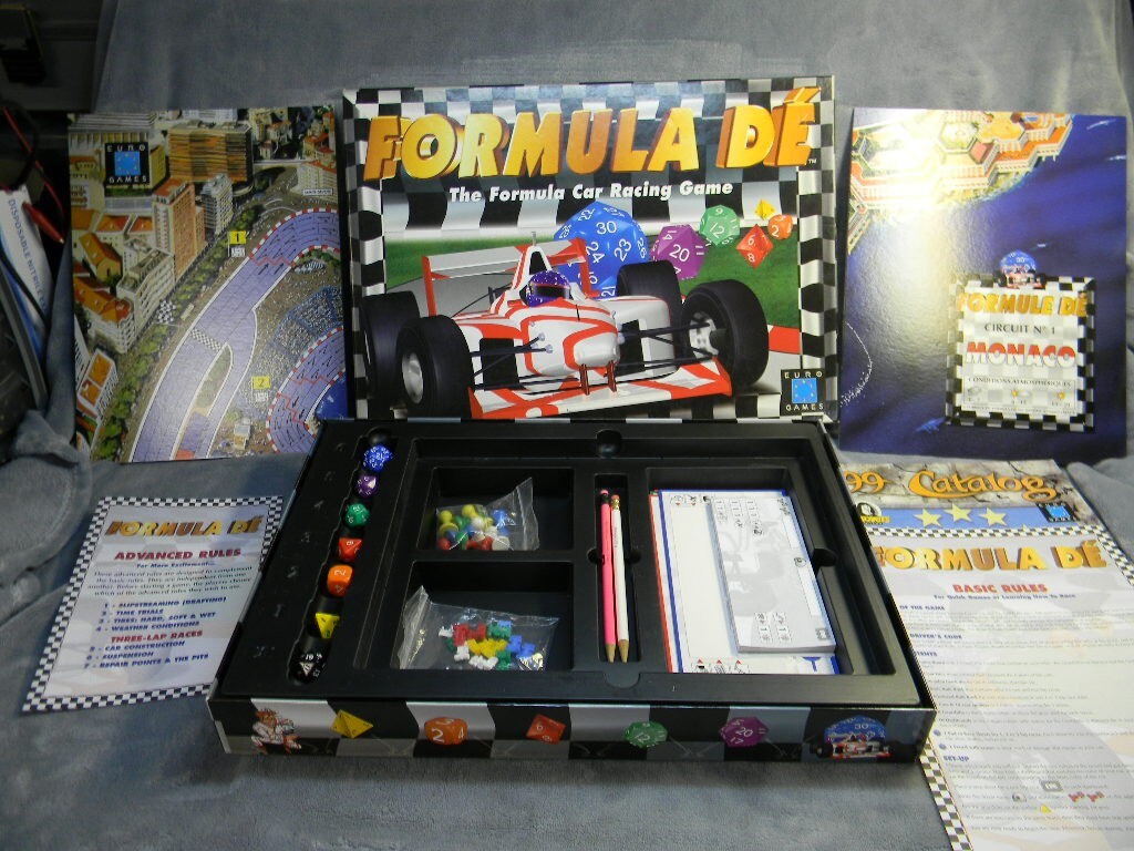 FORMULA DE’ FORMULA ONE CAR RACING BOARD GAMES BY EURO GAMES-NEW