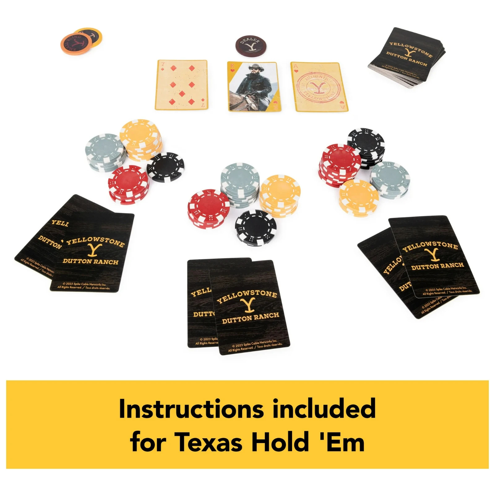 Yellowstone Dutton Ranch Poker Set 200 /pc Set ! NIB Brown Case – Great Gift