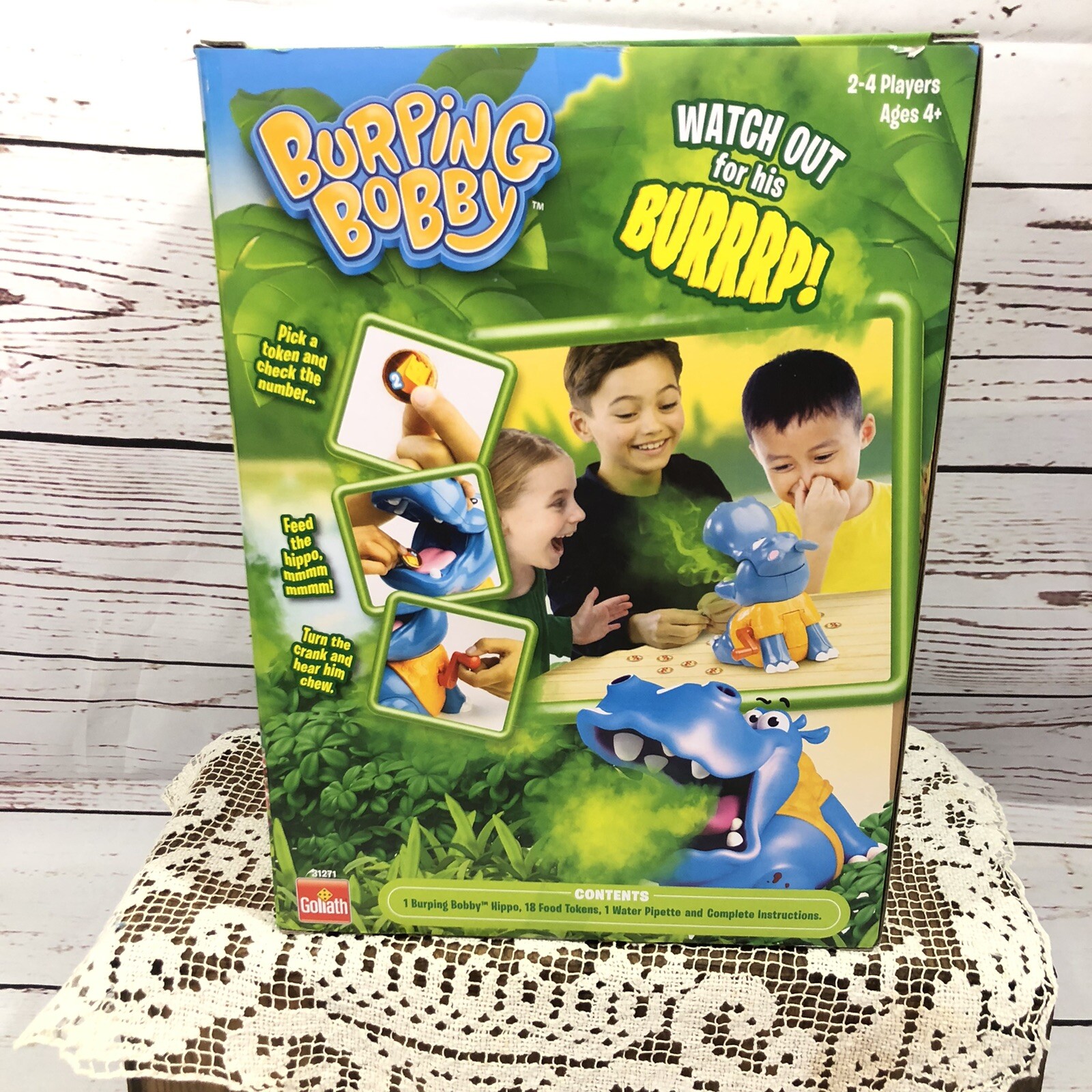Burping Bobby Hippo by Goliath Game Toys Family Fun Night 2-4 Players New