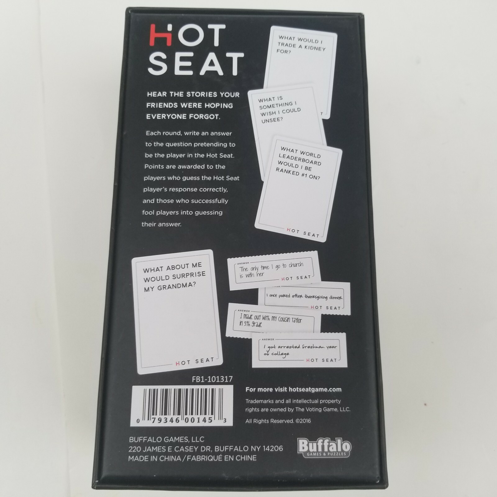 Buffalo Games “HOT SEAT” Adult Party Game About Your Friends 4-10 Players