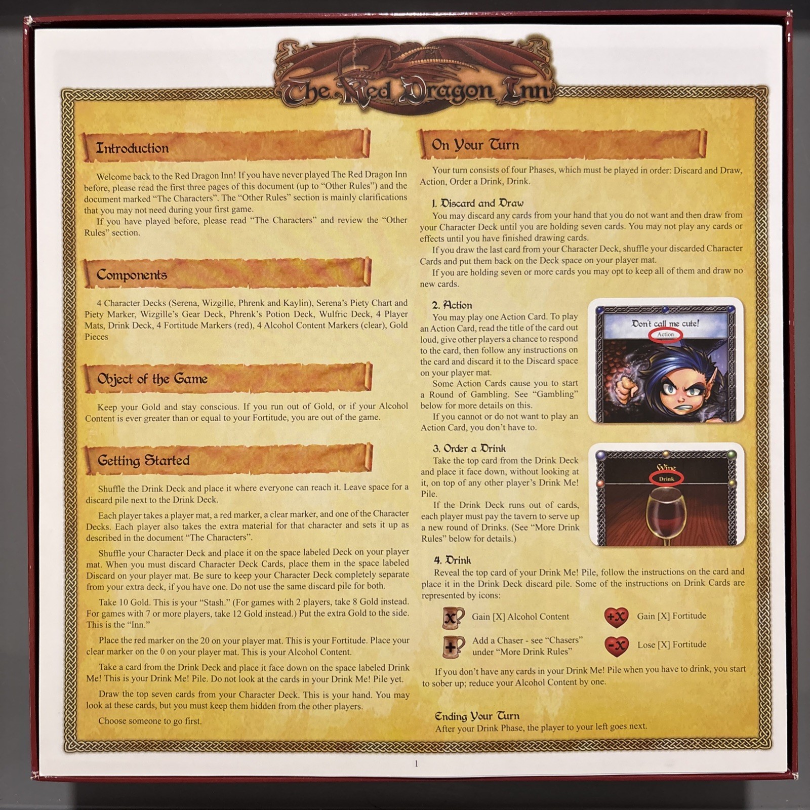 The Red Dragon Inn 3 Board Game Complete – Slugfest Games 2-4 Players
