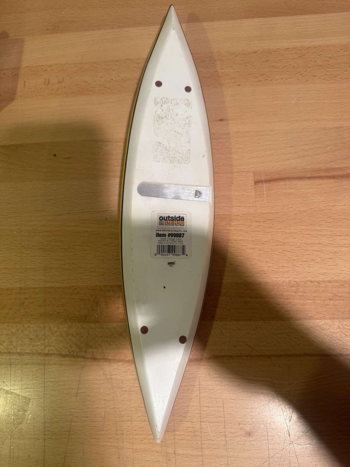 KAYAK CRIBBAGE BOARD Outside Gifts Inside Heavy Unique Game Gift Pre Owned