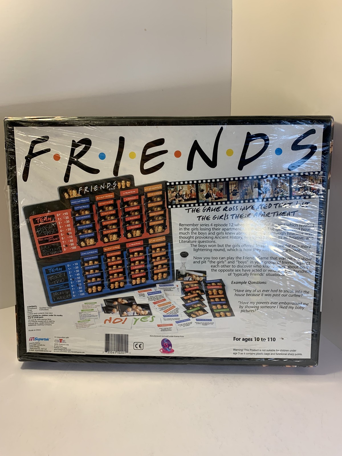 NEW SEALED Friends TV Show Board Game Trivia Party Game Ages 10+ Supertek