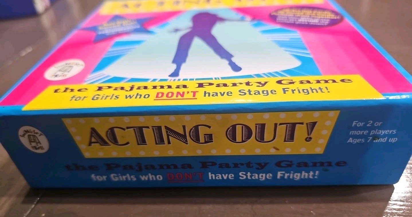 Acting Out! The Pajama Party Game For Girls Who Don’t Have Stage Fright! *GREAT*