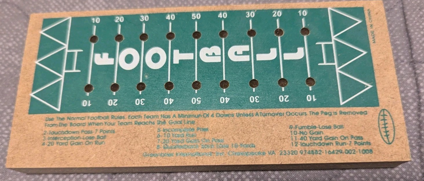 Travel Mini Football Peg Game – Wood – Complete