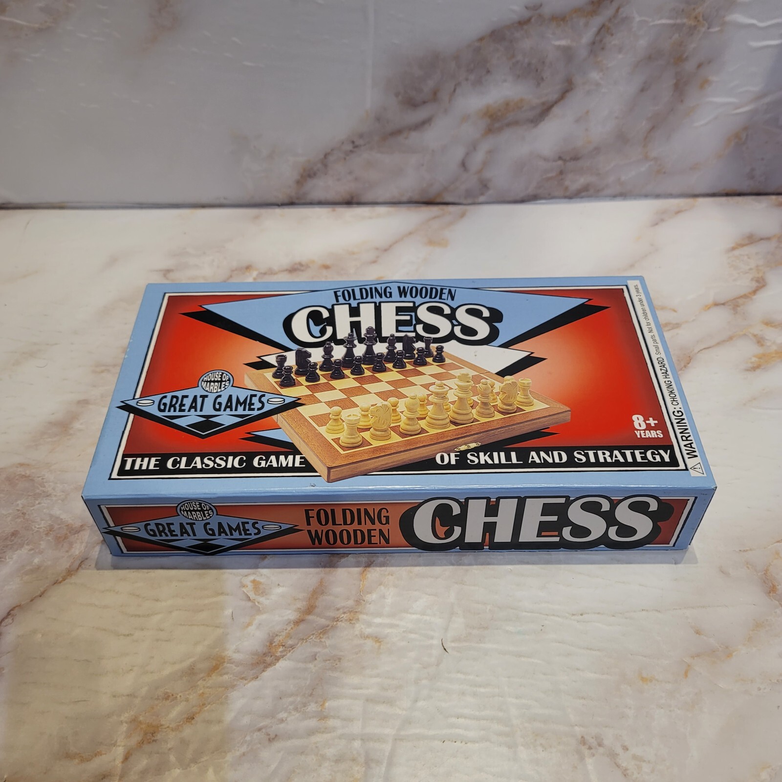 New – House of Marbles Folding Wooden Chess – Ages 8+ Classic Game