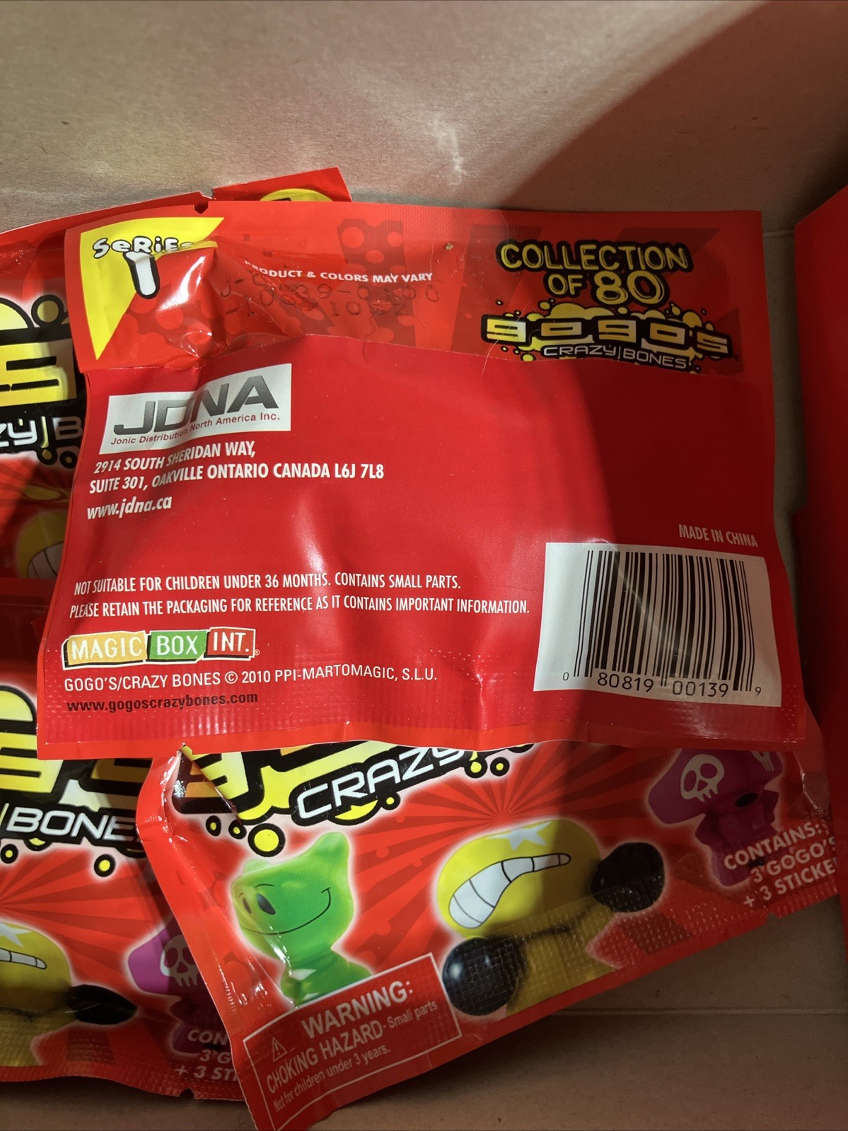 Lot of 4 Gogos Crazy Bones Mystery Pack Series 1 Brand New Sealed Bag; Rare!
