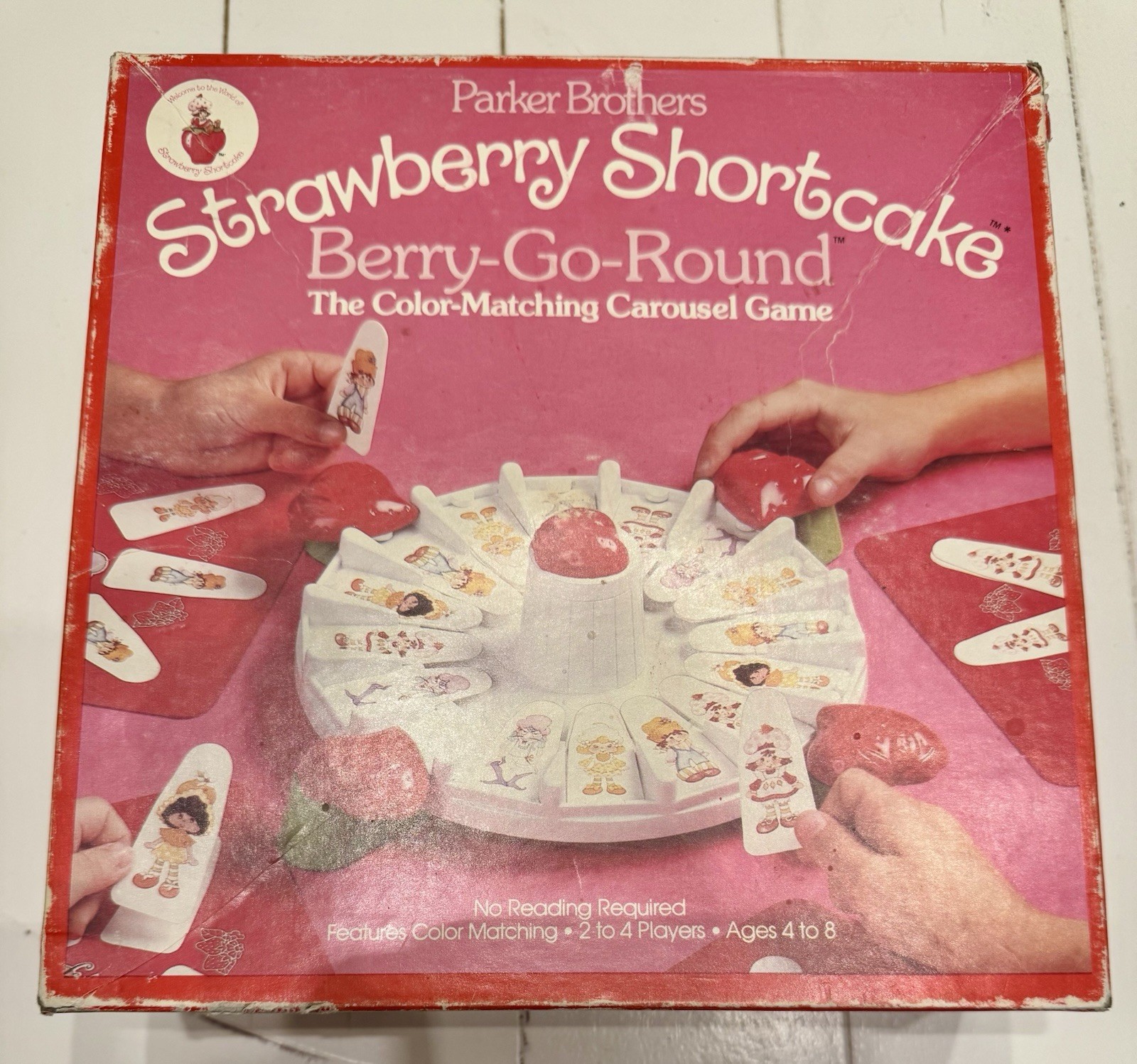 Vintage 1981 Strawberry Shortcake Berry Go Round Game Parker Brothers Incomplete