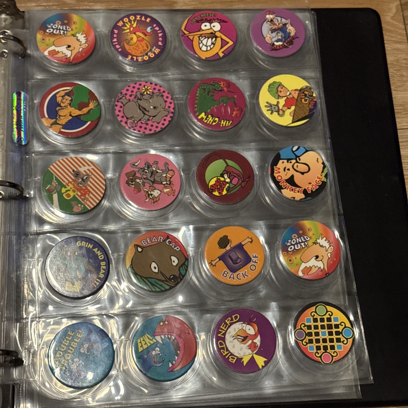 8 Page Pog Cap Collector Album With 160 Pogs