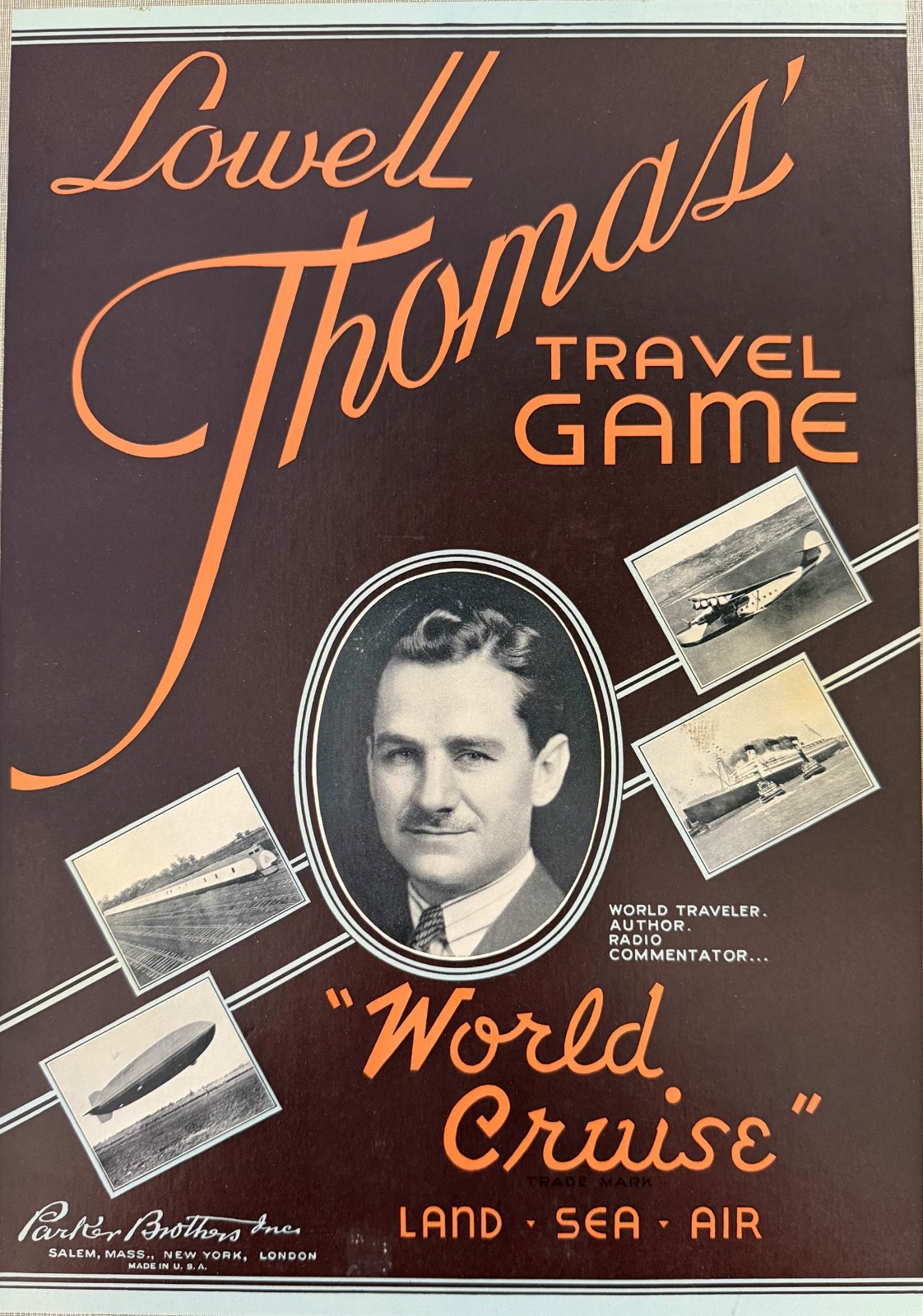 Vintage 1937 Lowell Thomas Boxed World Cruise Travel Game – Complete – Excl Cond