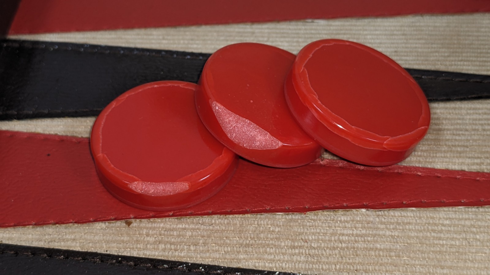 Vintage Aries Of Beverly Hills Backgammon Set Brown And Red Plaid COMPLETE