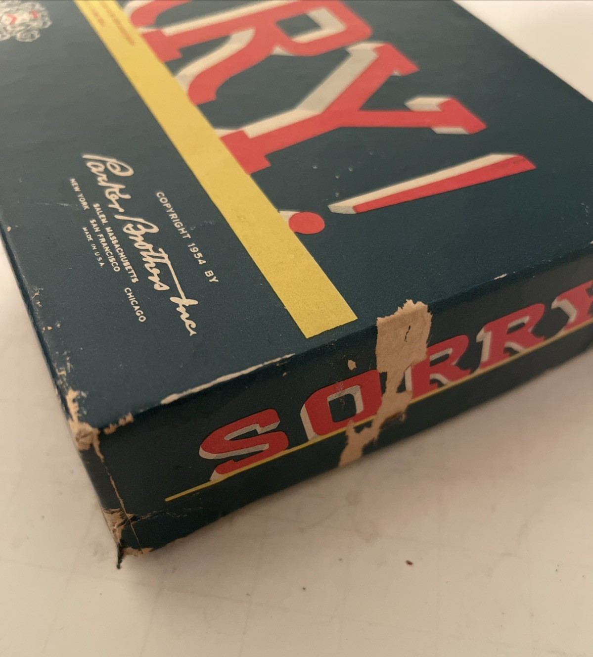 Vintage 1950 Sorry! Board Game Wooden Pieces, Wood Pawns, Cards, Instructions