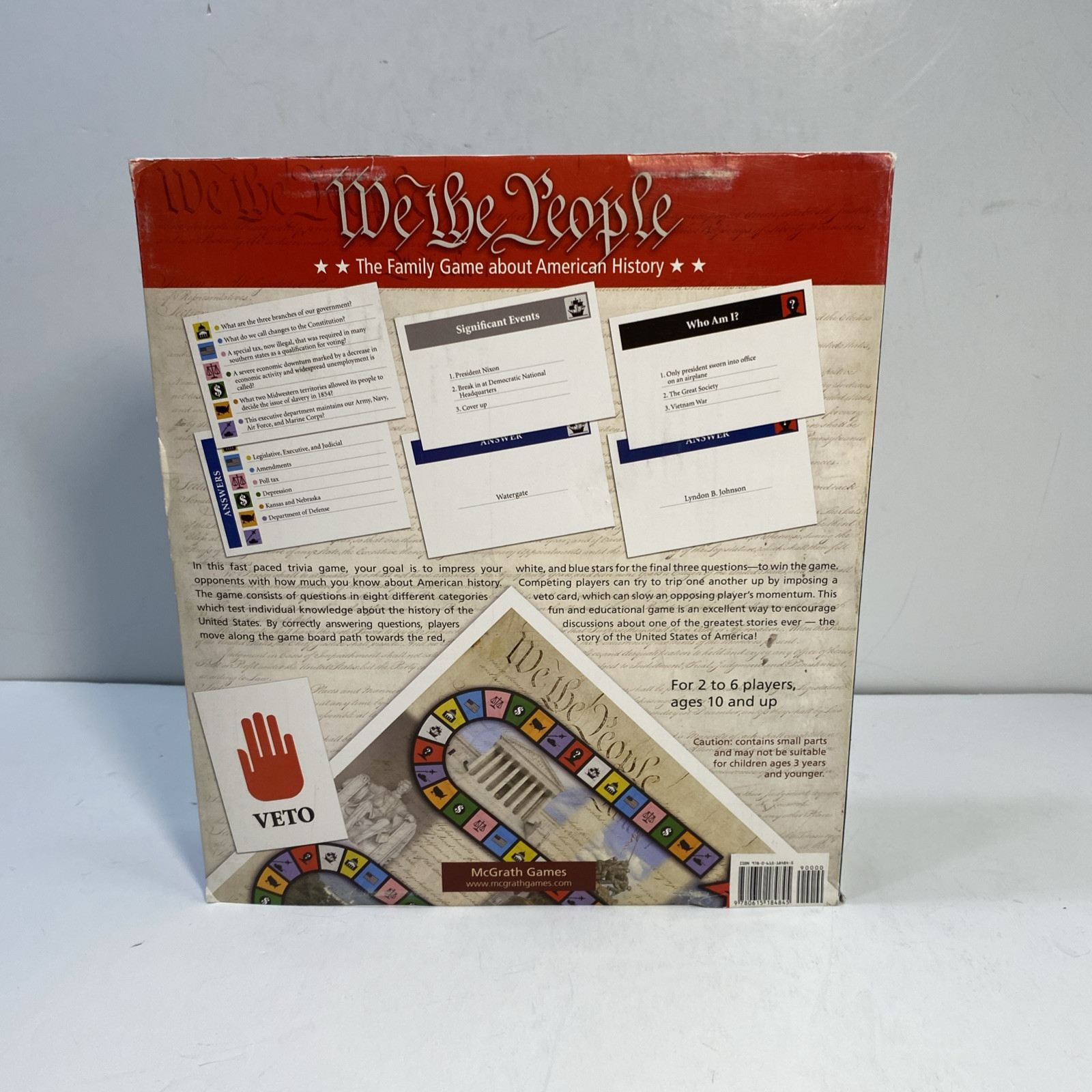 We The People Board Game McGrath The Family Game About American History-RARE!!