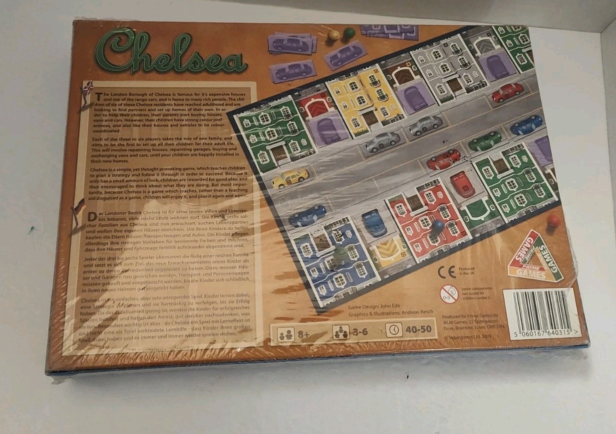 JKLM Games Boardgame Chelsea 3-6 Players 30-45 Minutes Educational New Sealed