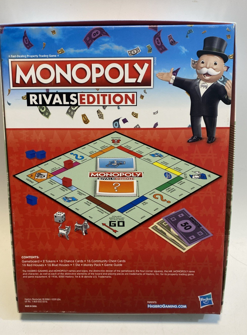 Monopoly Rivals Edition Board Game 2 Player Ages 8 & Up Parker Brothers Hasbro