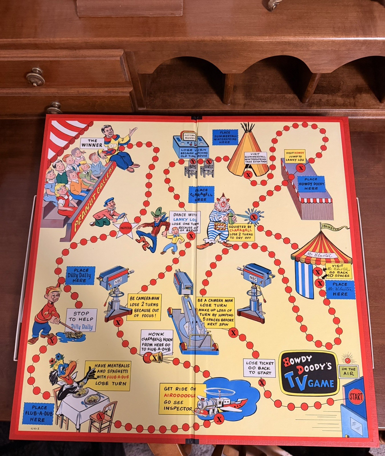 Vintage 1950s Howdy Doody’s TV Game Milton Bradley Board Game # 4240