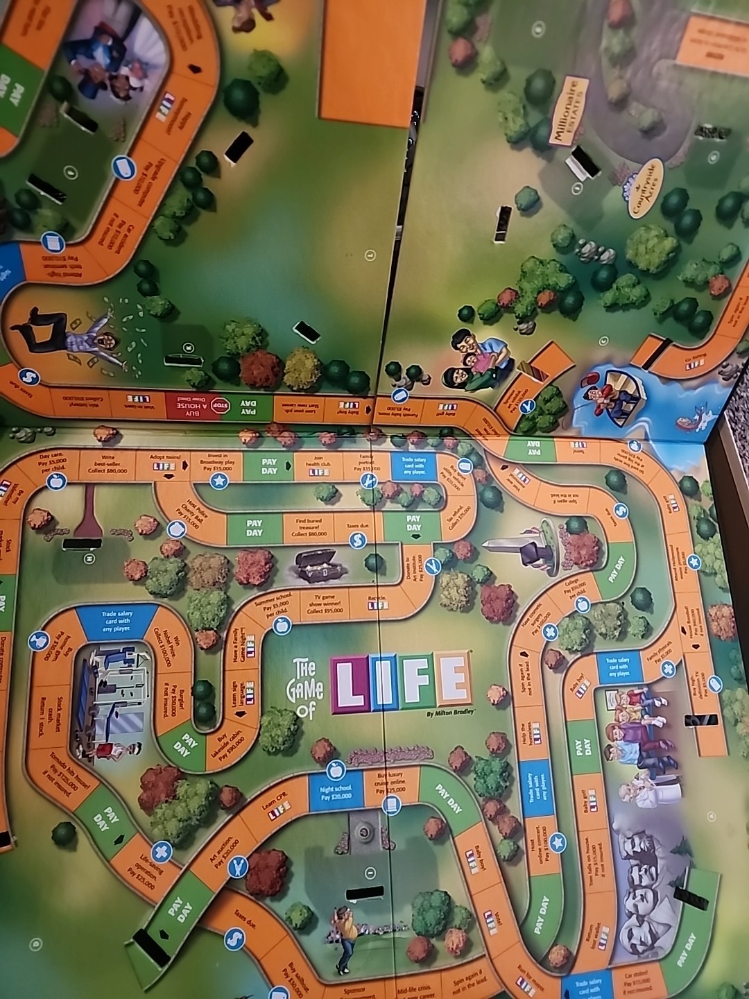 The Game of Life 40th Anniversary Board Game Milton Bradley Family Complete