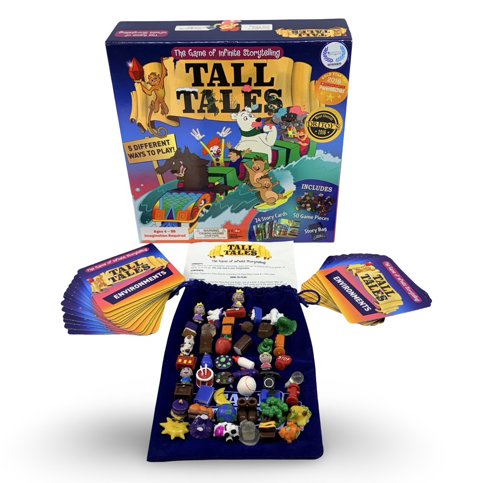 Tall Tales Board Game of Infinite Storytelling Learning Imagination SCS Exc Cond