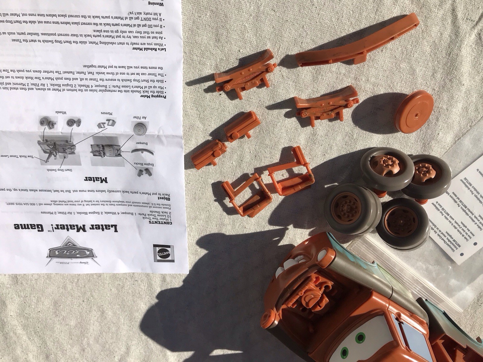 Vtg Y2K HTF Disney Pixar Cars Movie Later Mater Truck Game Mattel Kids Building