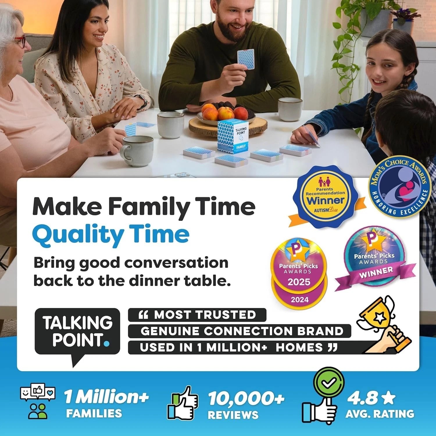 200 Family Conversation Cards for Kids & Adults – Put Down the Phones & Conne…