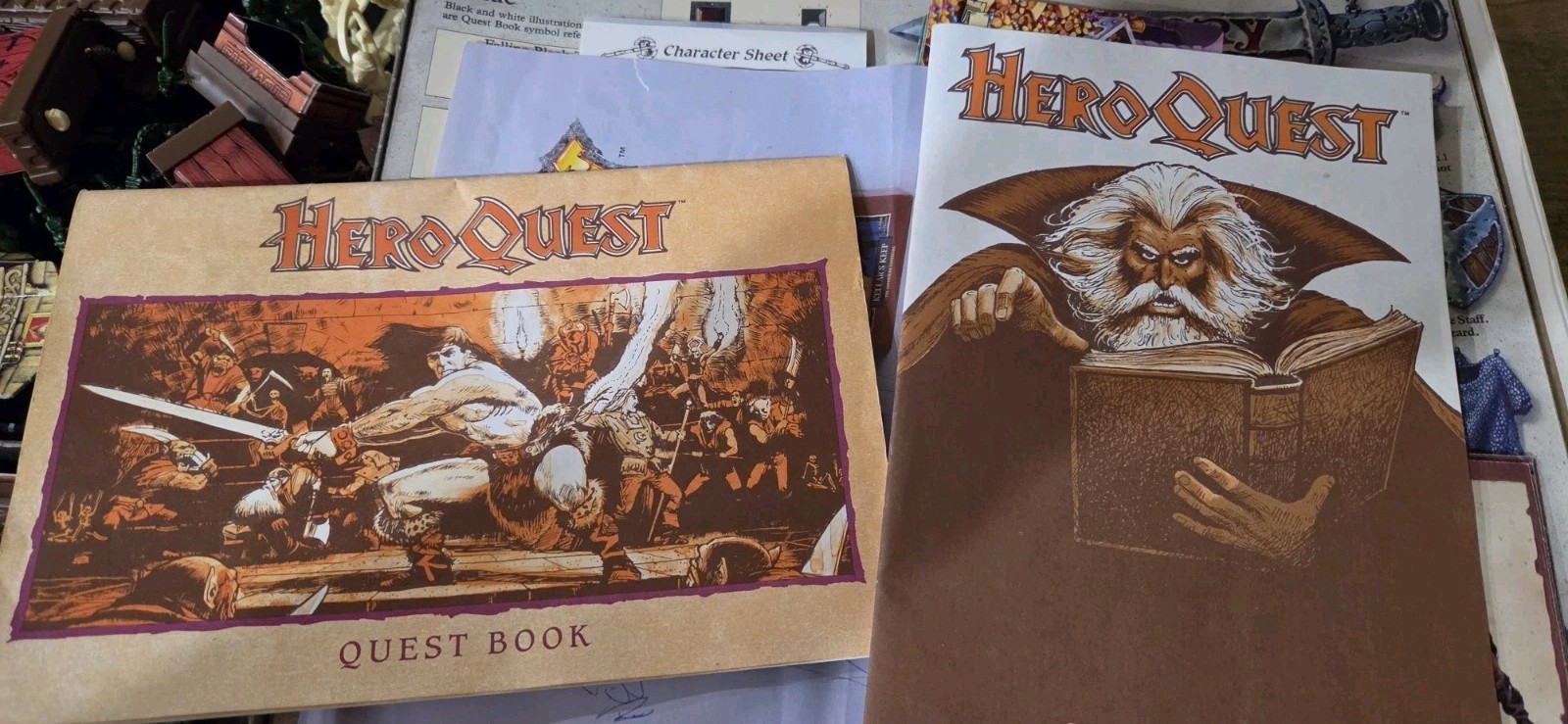 Vintage 1990 Hero Quest Board Game System Milton Bradley 100% COMPLETE