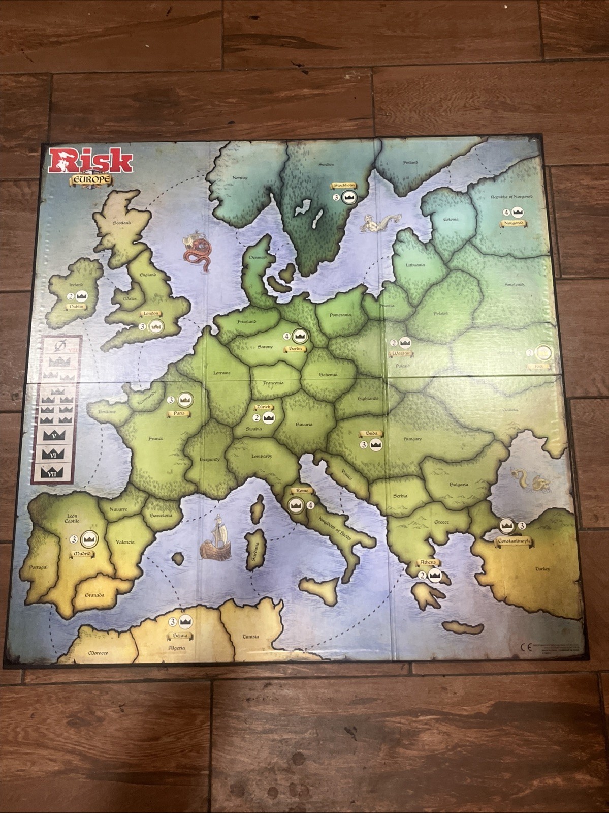 Risk Europe GAME 2015 War Strategy Board Game FOR REPLACEMENT PARTS INCOMPLETE