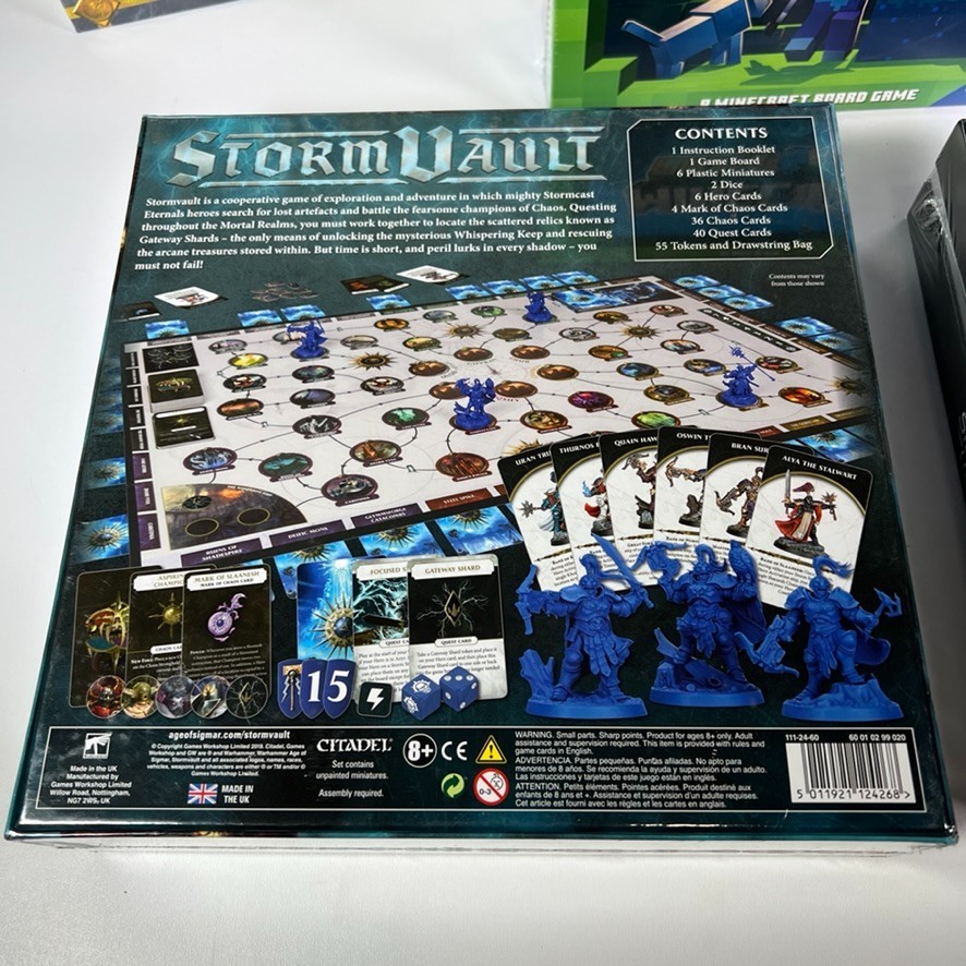 The Hobbit, Minecraft, Storm Vault, Scrabble, Ticket To Ride Board Game Lot (5x)
