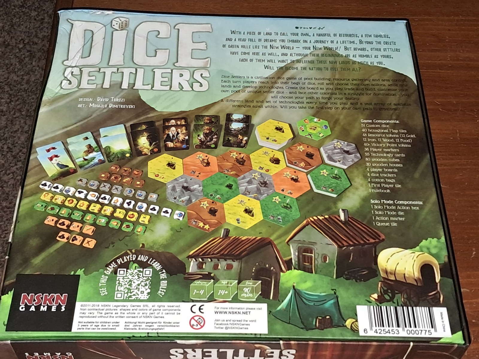DICE SETTLERS Board Game NSKN Games Complete 1-4 Players