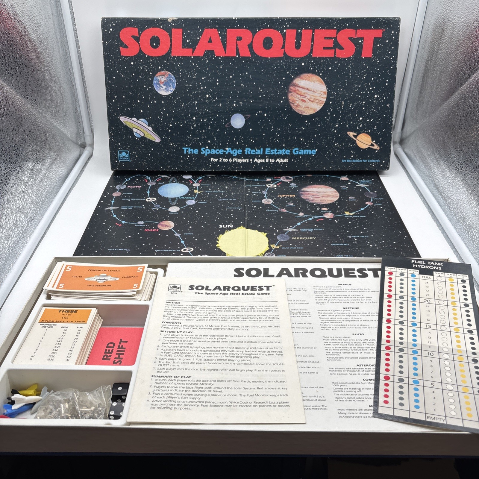 1986 Solarquest Game by Golden Complete in Great Condition Condition Rare Unique
