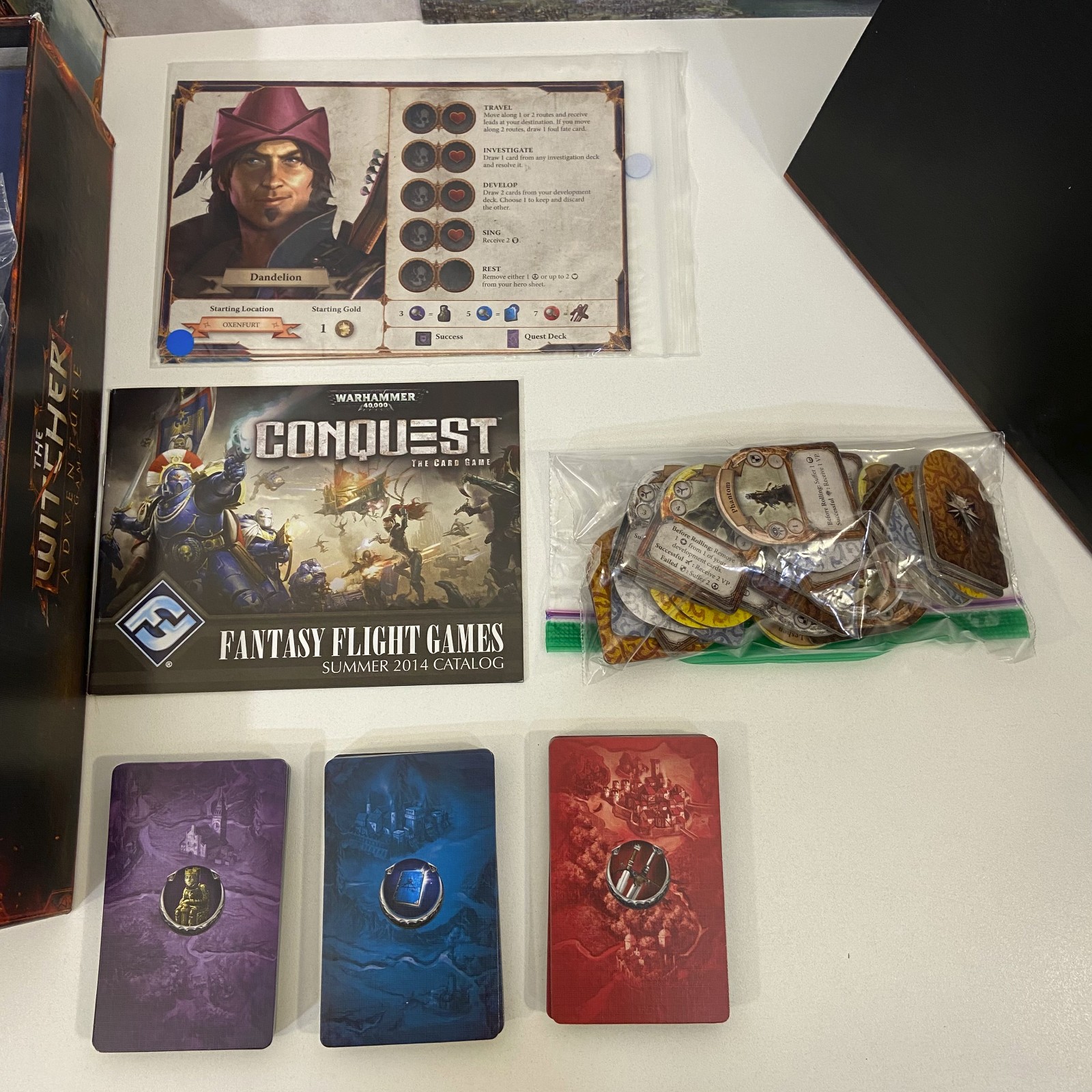 Witcher Adventure Game CD Projekt Red 2014 Board Game BROKEN BOX Fantasy Flight