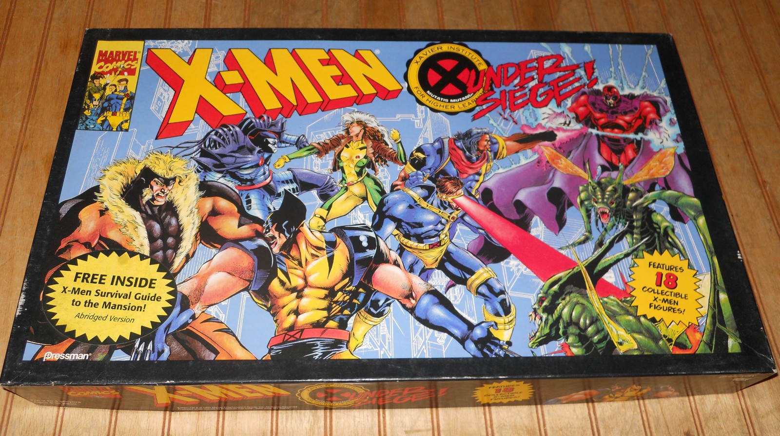 1994 Marvel Comics X-MEN UNDER SIEGE Board Game By Pressman as-is INCOMPLETE