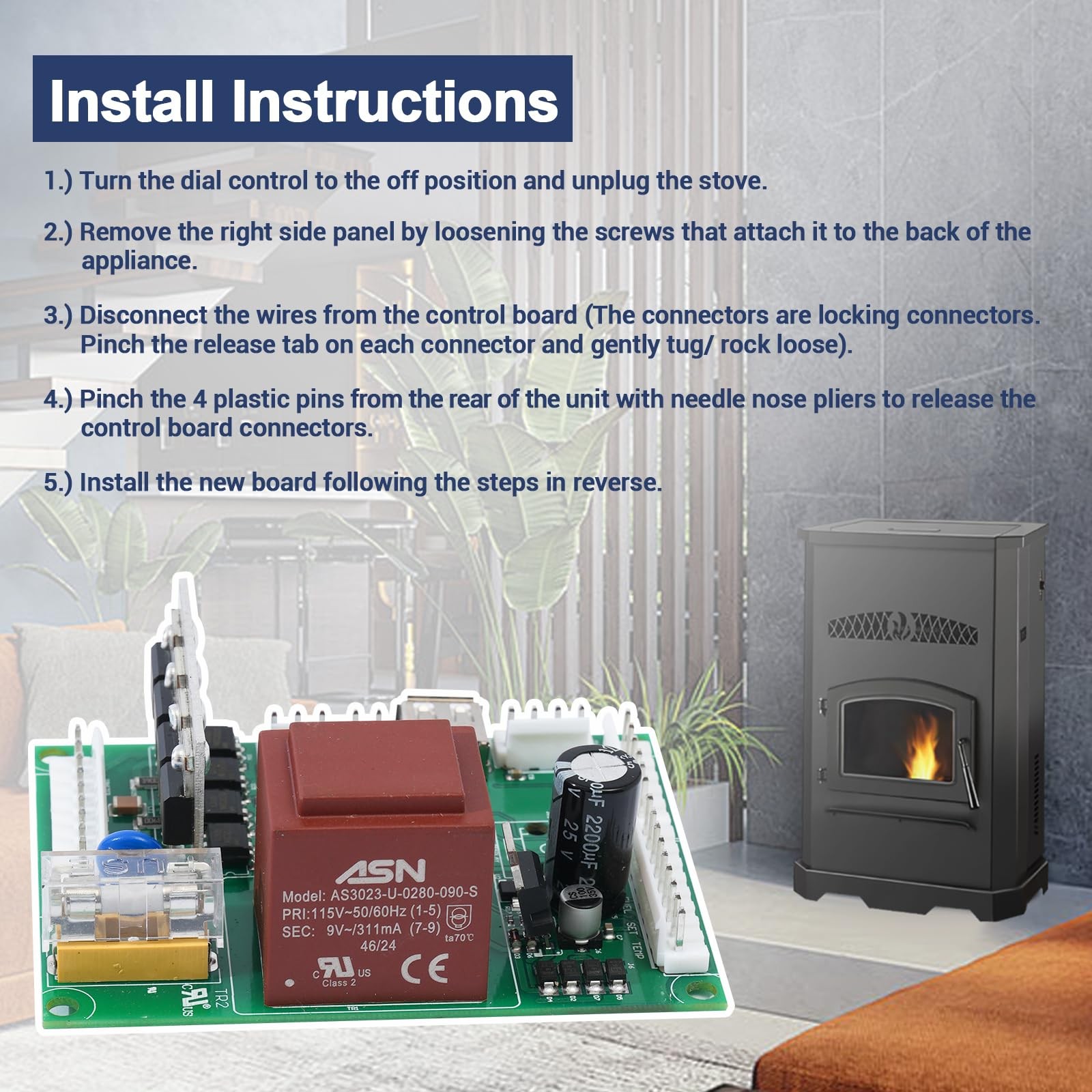 Fenglesha Circuit Control Board Replacement for PelPro