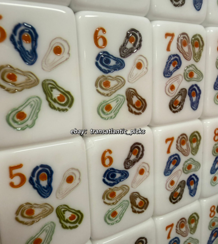 🌊Beach blue Mahjong Complete Tile Set, Blue & White Tiles (160tiles)